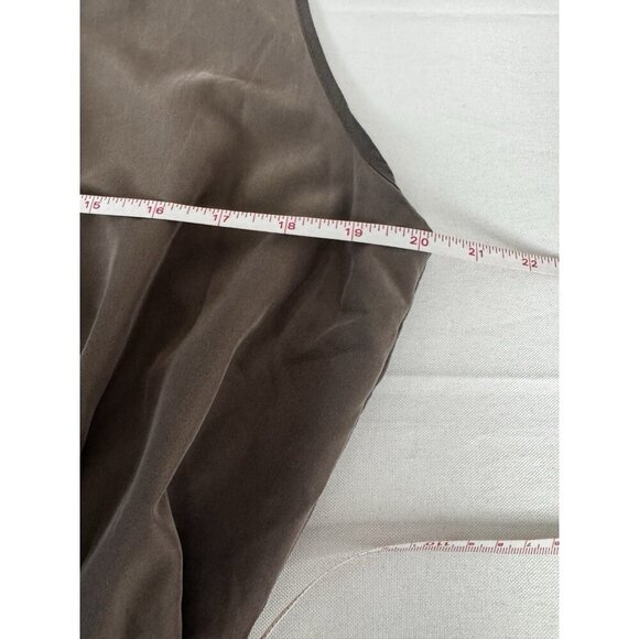 MNG Womens Taupe Midi Wrap Dress Size 12 Neutral Minimalist Soft Draped Timeless - Picture 9 of 10